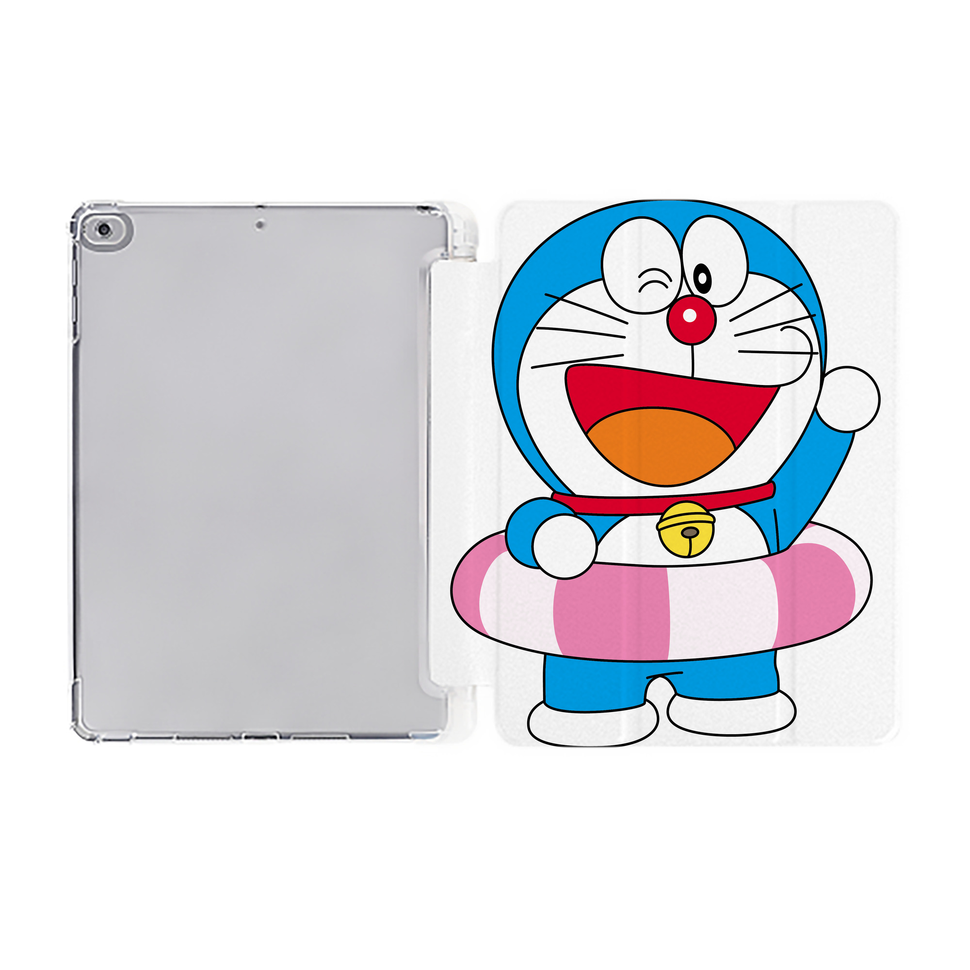 （画像用） ドラえもん Doraemon IPad ケース ペン収納付き 三つ折りスタンド PUレザー×シリコン 対応機種9.5/10.5/10.9インチ